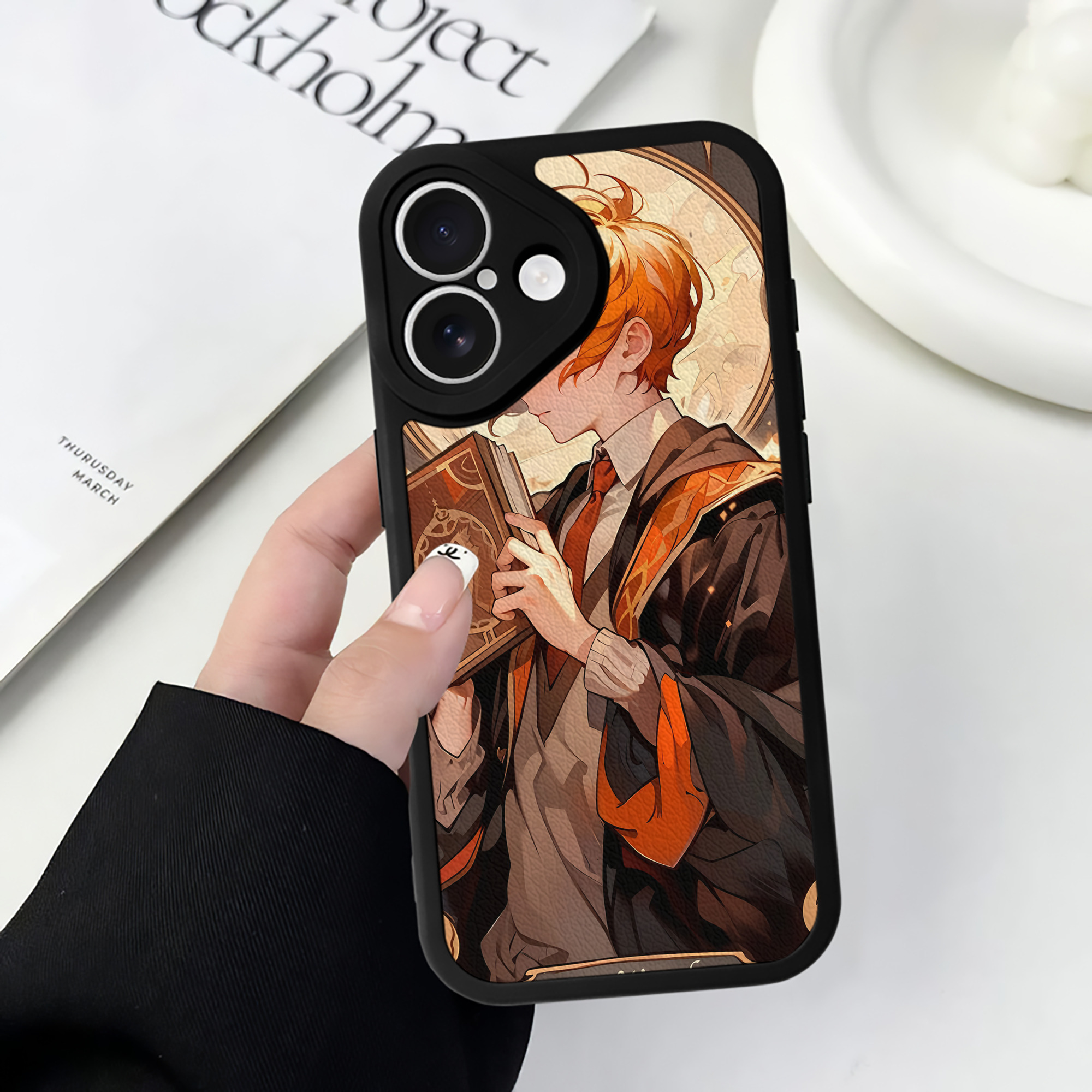 （画像用） Harry Potter ハリー・ポッターシリーズ 【iPhone 16シリーズ対応】シリコンスマホケース（レザー調） 材質：シリコン